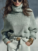 Vintage High-neck Loose Knit Sweater