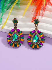 Carnival Geometric Flower Trendy Temperament Light Luxury Versatile Fashionable Earrings