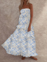 Floral maxi dress blue