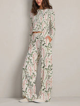 Colordate Women's Christmas Elements Print Long Sleeve Suit