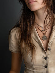 Retro Contrast Stitching Short-sleeved Suede Blouse