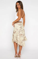 Summer In Bali Midi Skirt Golden Dusk