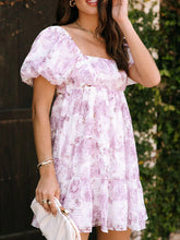 Puff sleeve mini dress