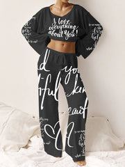 Women's Pink Long Sleeve Cotton Homewear Set