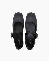 Satin Square Toe Mary Jane Flats