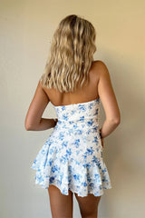 Fresh Floral Bandeau Bodycon Mini Dress