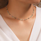 Turquoise Bead Chain Necklace