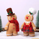 Christmas Decoration Gingerbread Man Baby Doll Decoration Wool Dwarf Doll