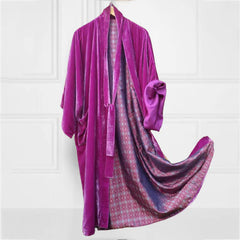 Fashion Casual Lined Printed Kimono Duster