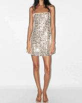 Fashion Sexy Sequin Shiny Suspender Dress