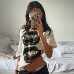 Bohemian Vintage Washed Graphic Print T-Shirt Collection