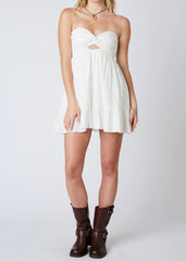 Argie White Strapless Romper