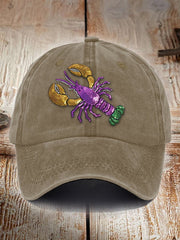 Unisex Distressed Cotton Mardi Gras Hat