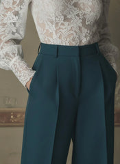 The Elegant Lace High-Neck Blouse