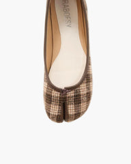 Plaid Tabi Ballet Flats