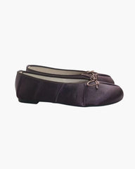 Satin Wrinkles Tabi Ballet Flats