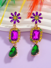 Carnival Geometric Flower Trendy Temperament Light Luxury Versatile Fashionable Earrings