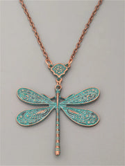 Retro And Fashion Dragonfly Pendant Necklace
