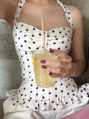 Boho Polka Dot Halter Cami Top Collection