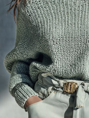Vintage High-neck Loose Knit Sweater