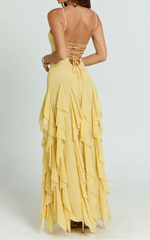 Tulle Muse Spaghetti Strap Tiered Ruffled Dress