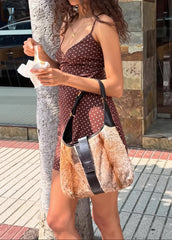 Solid Polka Dot Slim Cami Mini Dress