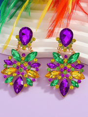 Carnival Geometric Flower Trendy Temperament Light Luxury Versatile Fashionable Earrings