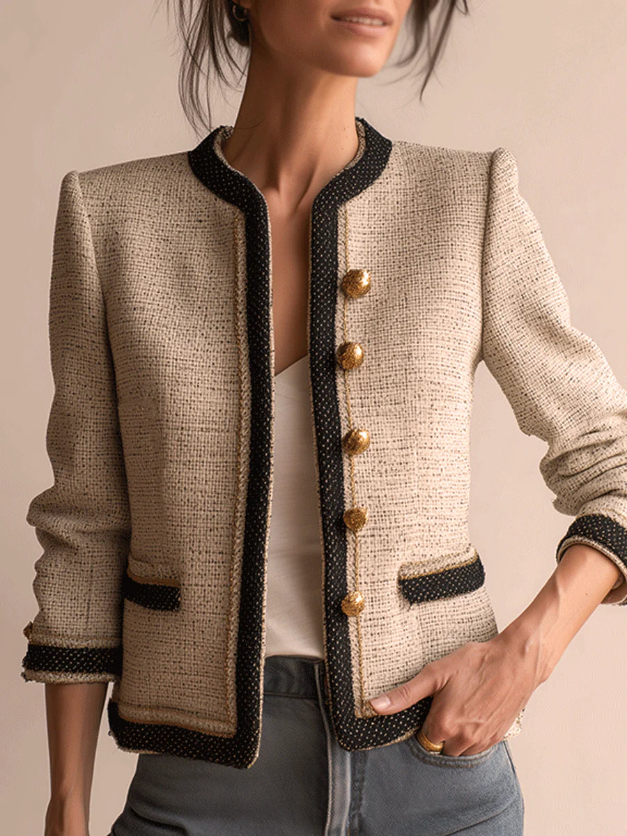 Elegant Tweed Cropped Jacket