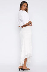 Falling Quick Maxi Skirt White