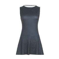 Bohemian Polka Dot Sleeveless Cinched-Waist A-Line Mini Dress