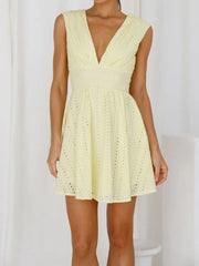 Plung neckline mini dress