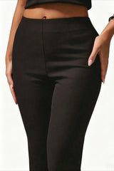Stretch High Waist Cropped Flare Pants