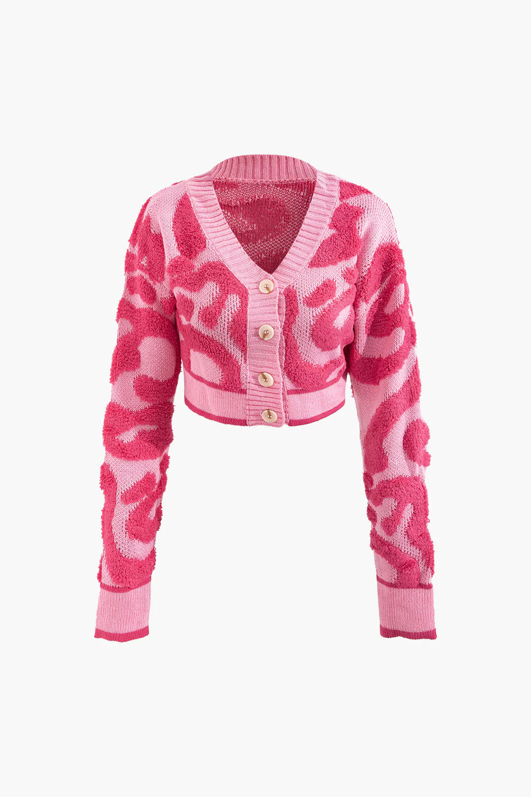 Colorblock V-neck Knit Button Up Cardigan