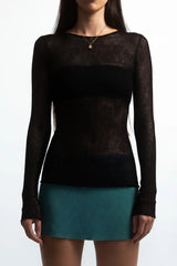 Summer Knitted Casual Women T Shirts Sexy Long Sleeve Hollow Out Y2K Top Beach Green Party Tee Outfits