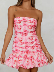 Sleeveless ruched dress