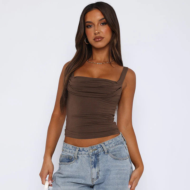 Bohemian Solid Color Hooded Zip Coat Camisole Shorts Three Piece Set
