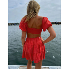 Holiday Plain Breakfast Mini Dress