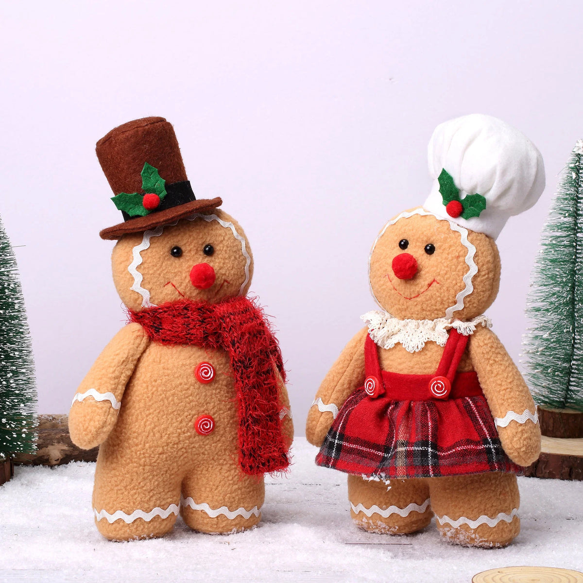 Christmas Decoration Gingerbread Man Baby Doll Decoration Wool Dwarf Doll