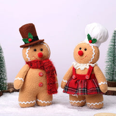 Christmas Decoration Gingerbread Man Baby Doll Decoration Wool Dwarf Doll