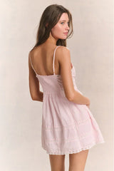 Docila Cotton Mini Dress - PINK