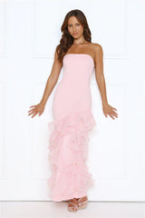 Lullaby Glow Strapless Maxi Dress Pink
