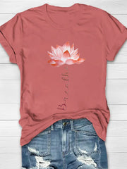 Breathe Lotus Print Women's T-shirt