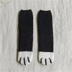 Lovely Cat Paw Inspired Fuzzy Plush Socks